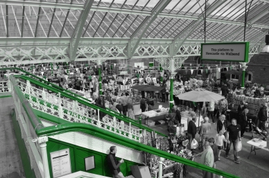 Tynemouth Metro station weekend market